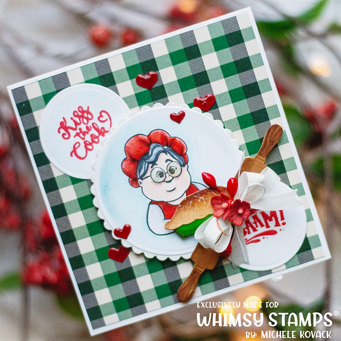 **NEW What's For Dinner Clear Stamps - Whimsy Stamps