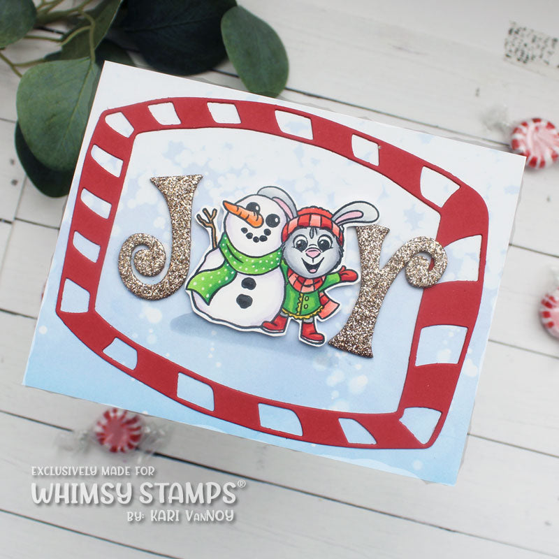 *NEW Winter Friends Snowman and Bunny Clear Stamps - Whimsy Stamps