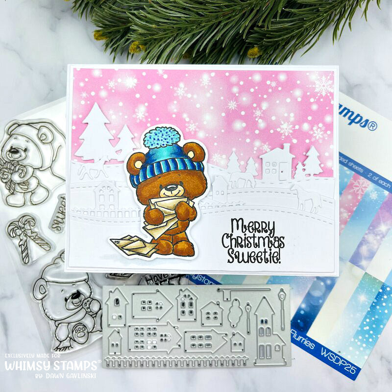 **NEW Teddy Bear Christmas Sweets Clear Stamps - Whimsy Stamps