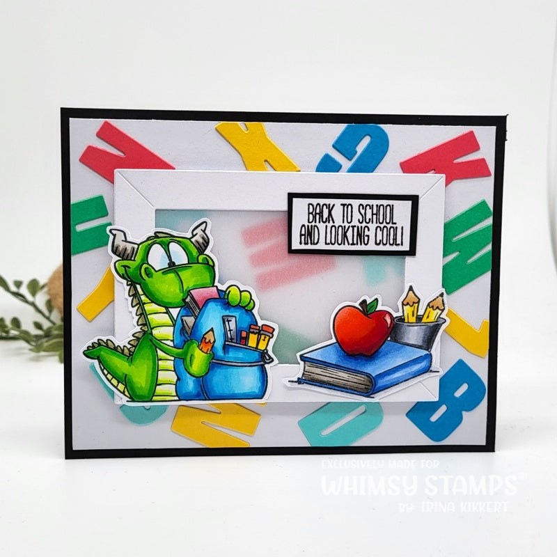 **NEW Back to School Dragons Clear Stamps - Whimsy Stamps