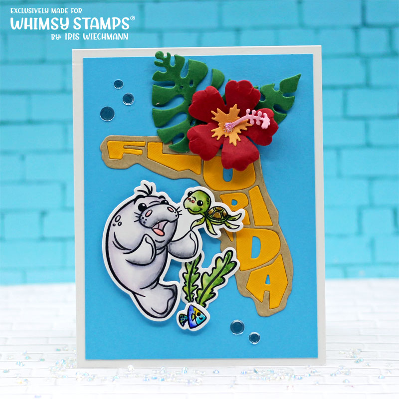 **NEW Big Love Manatees Clear Stamps - Whimsy Stamps