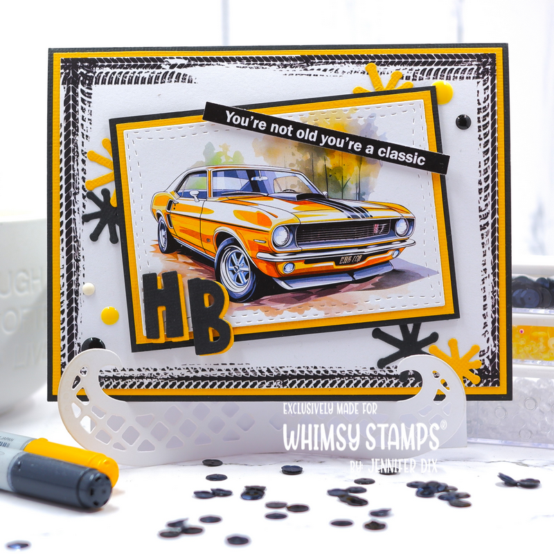 **NEW Quick Card Fronts - Classic Cars - Whimsy Stamps