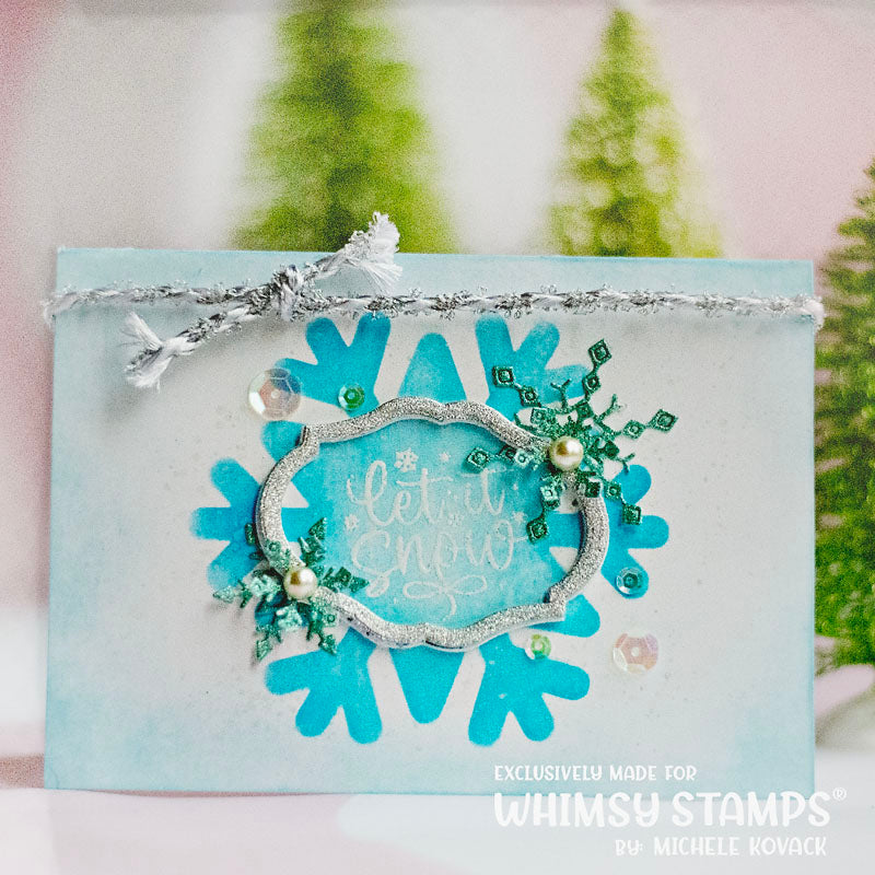 **NEW It's a Snowflake Mask Stencil - Whimsy Stamps