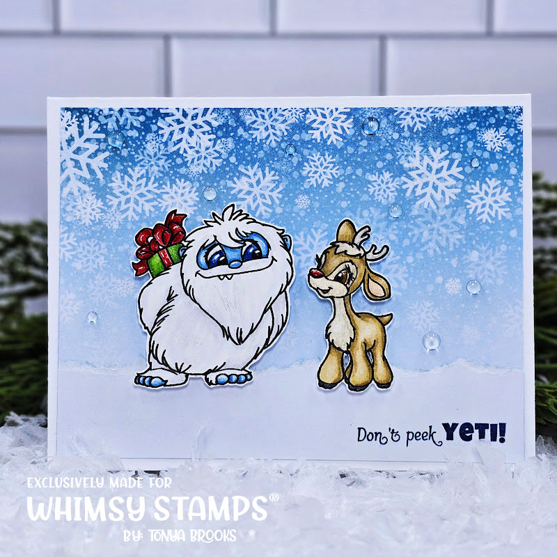 **NEW Don't Peek Yeti Clear Stamps