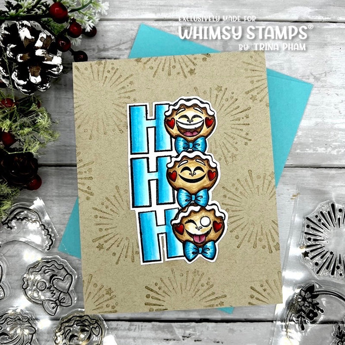 **NEW Ho Ho Ho GIngerbread Emojis Clear Stamps - Whimsy Stamps