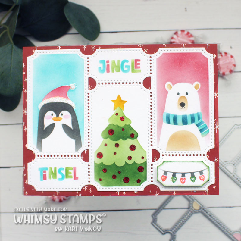 *NEW Terrific Tickets Christmas Layering Stencil - Whimsy Stamps
