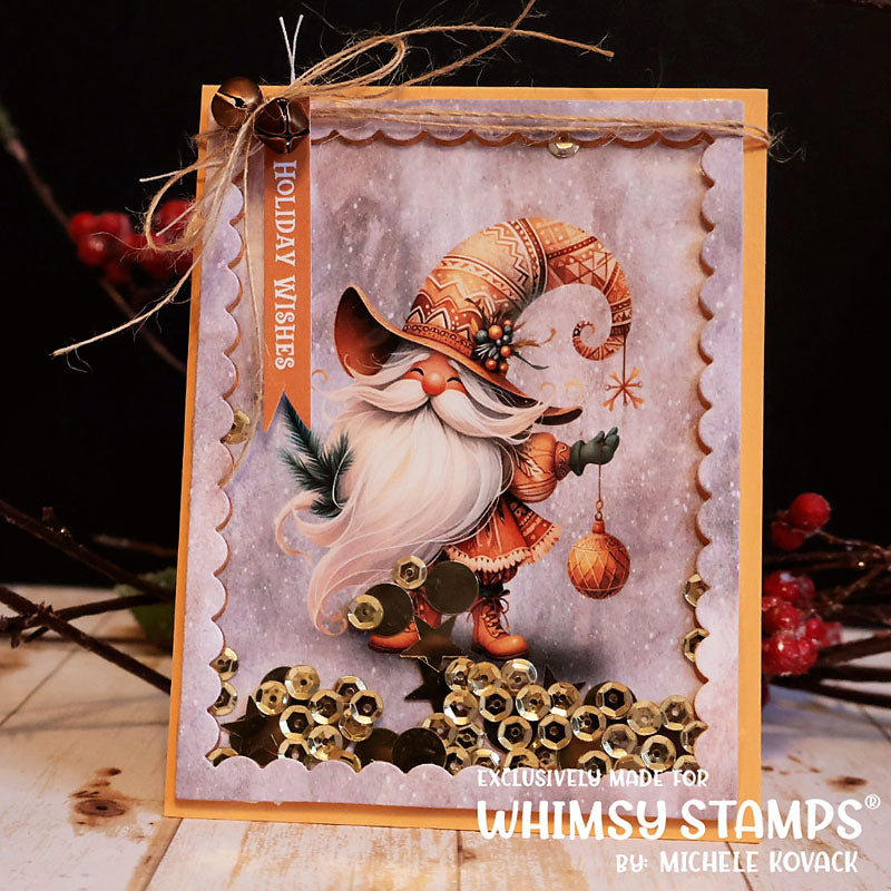 *NEW Quick Card Fronts - Woodland Santa 1 - Whimsy Stamps