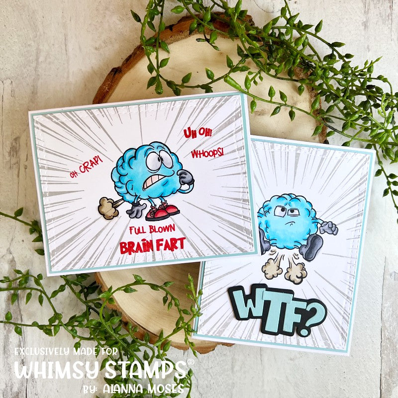 **NEW Brain Fart Clear Stamps - Whimsy Stamps