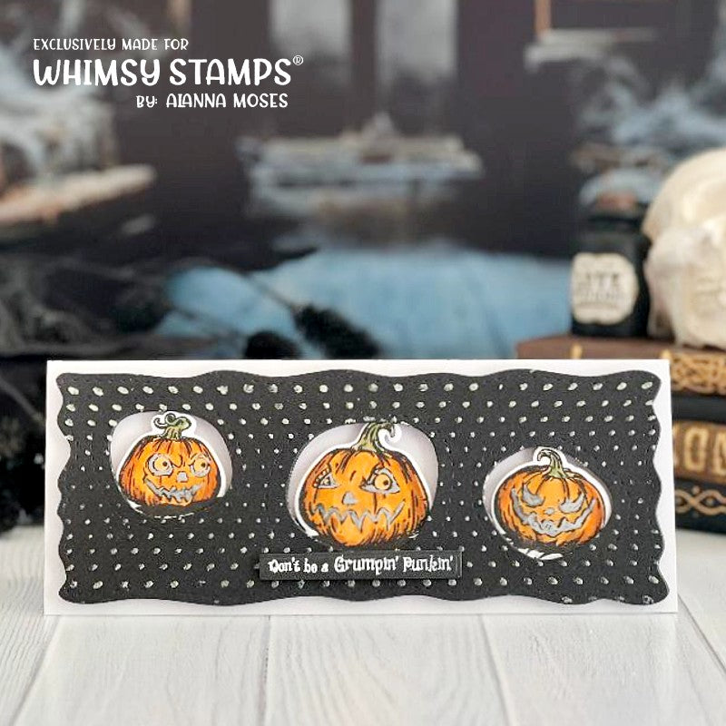 **NEW Grumpin Punkins Outline Die Set - Whimsy Stamps