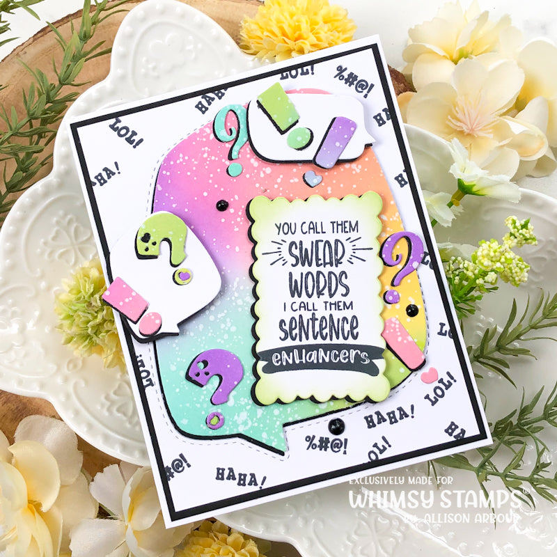 **NEW Random Funny Swear Words Clear Stamps - Whimsy Stamps