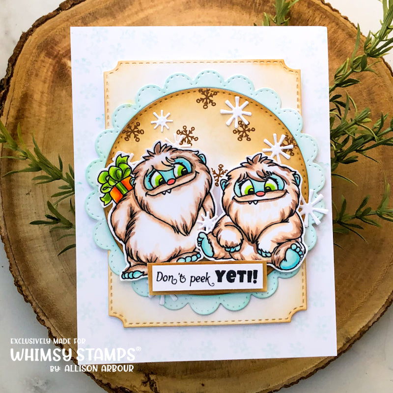 **NEW Don't Peek Yeti Clear Stamps