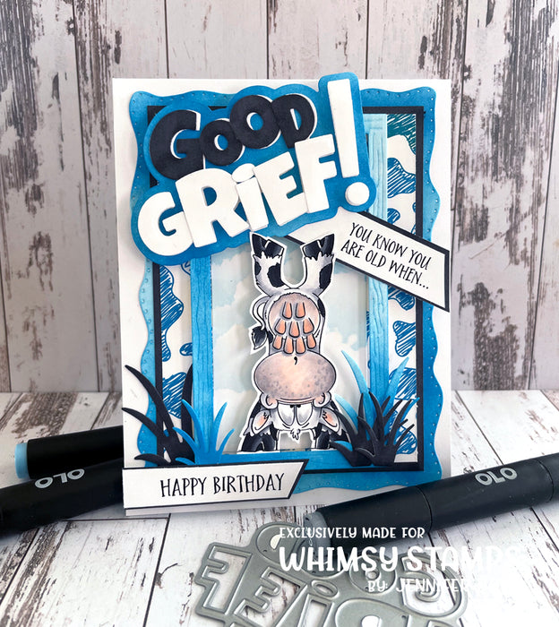 Good Grief Word and Shadow Die Set - Whimsy Stamps