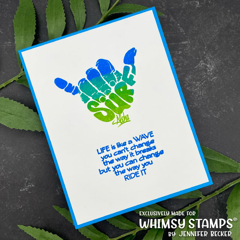 **NEW Catch the Wave Clear Stamps - Whimsy Stamps