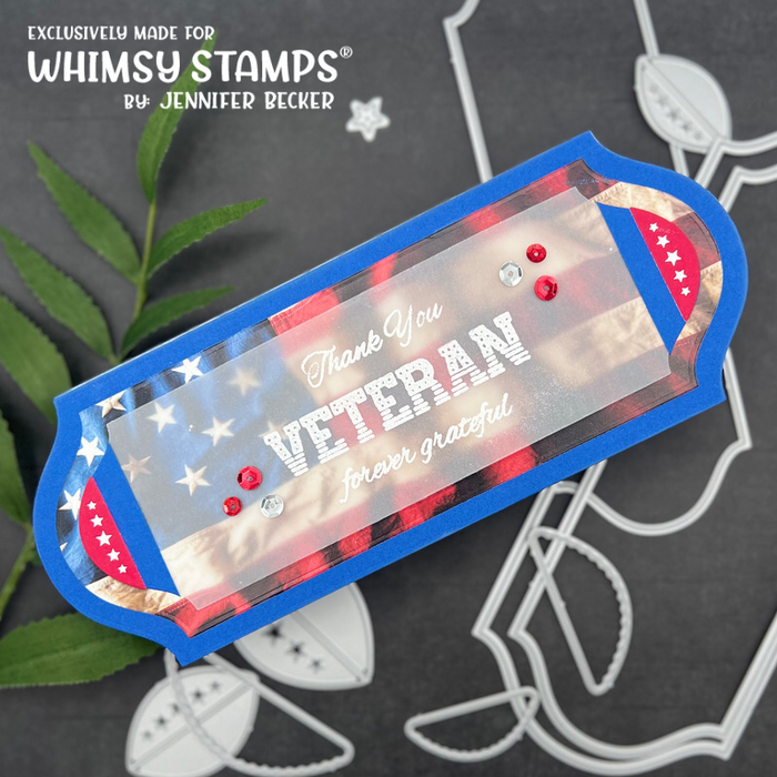 **NEW Military Honoring All Clear Stamps - Whimsy Stamps
