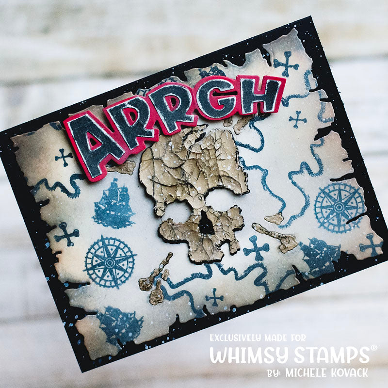 **NEW Treasure Map Clear Stamps - Whimsy Stamps