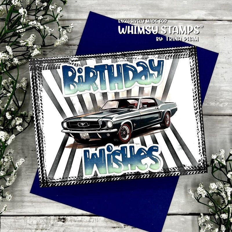 **NEW Quick Card Fronts - Classic Cars - Whimsy Stamps