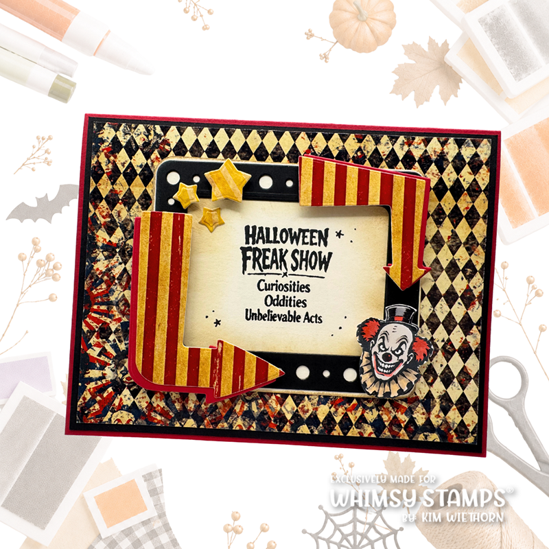 Creepy Carnival Midway Tickets Clear Stamps