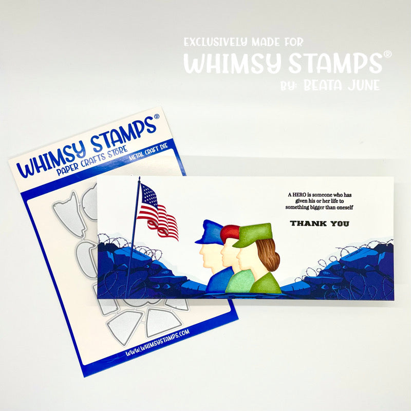 **NEW Military Profiles Die Set - Whimsy Stamps