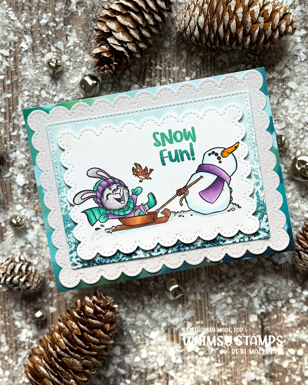 *NEW Winter Friends Snowman and Bunny Clear Stamps - Whimsy Stamps