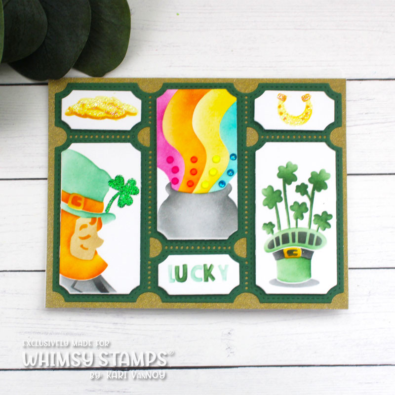 *NEW Terrific Tickets St. Patrick's Day Layering Stencil - Whimsy Stamps