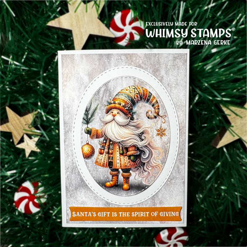 *NEW Quick Card Fronts - Woodland Santa 1 - Whimsy Stamps