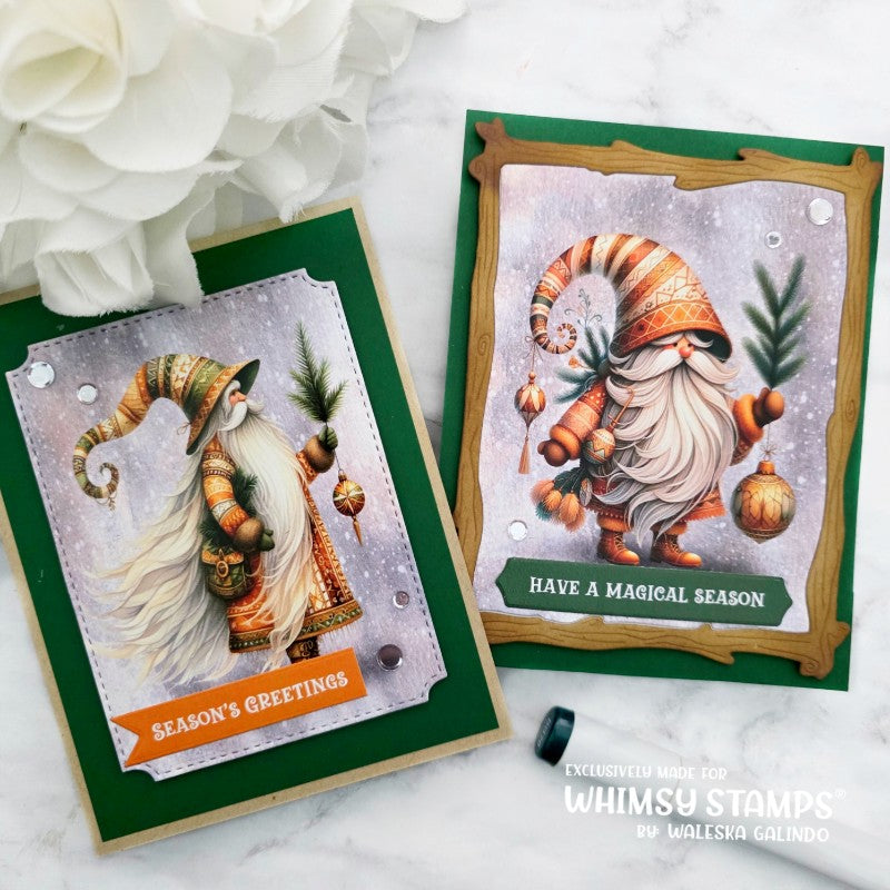 *NEW Quick Card Fronts - Woodland Santa 2 - Whimsy Stamps