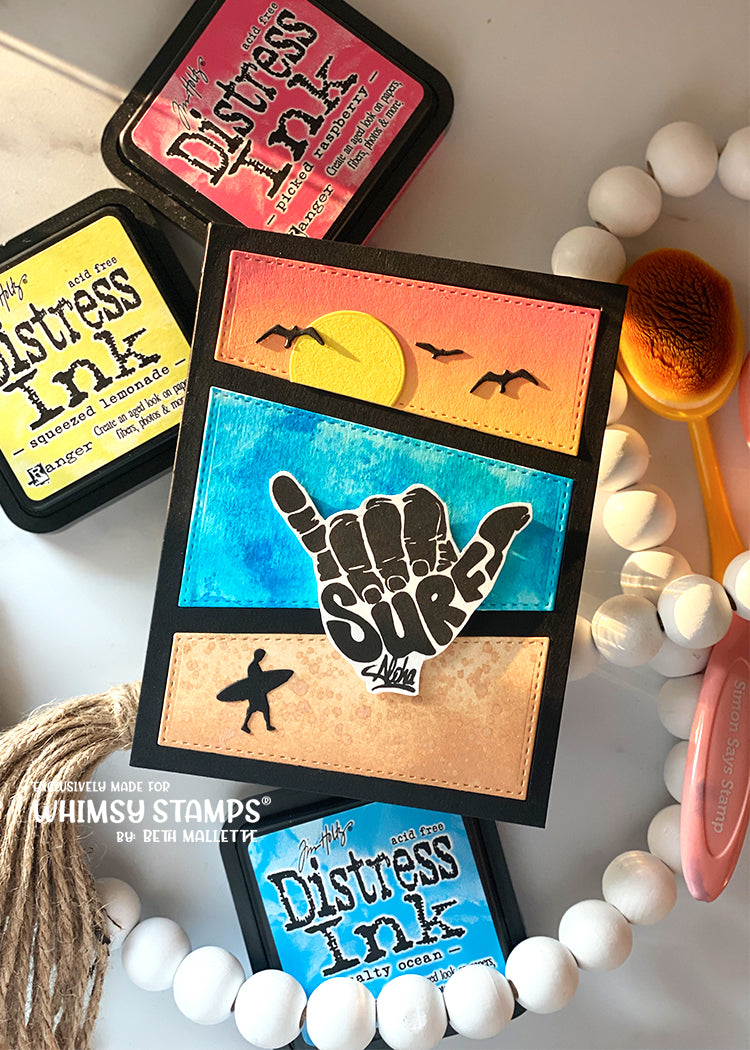 **NEW Catch the Wave Clear Stamps - Whimsy Stamps