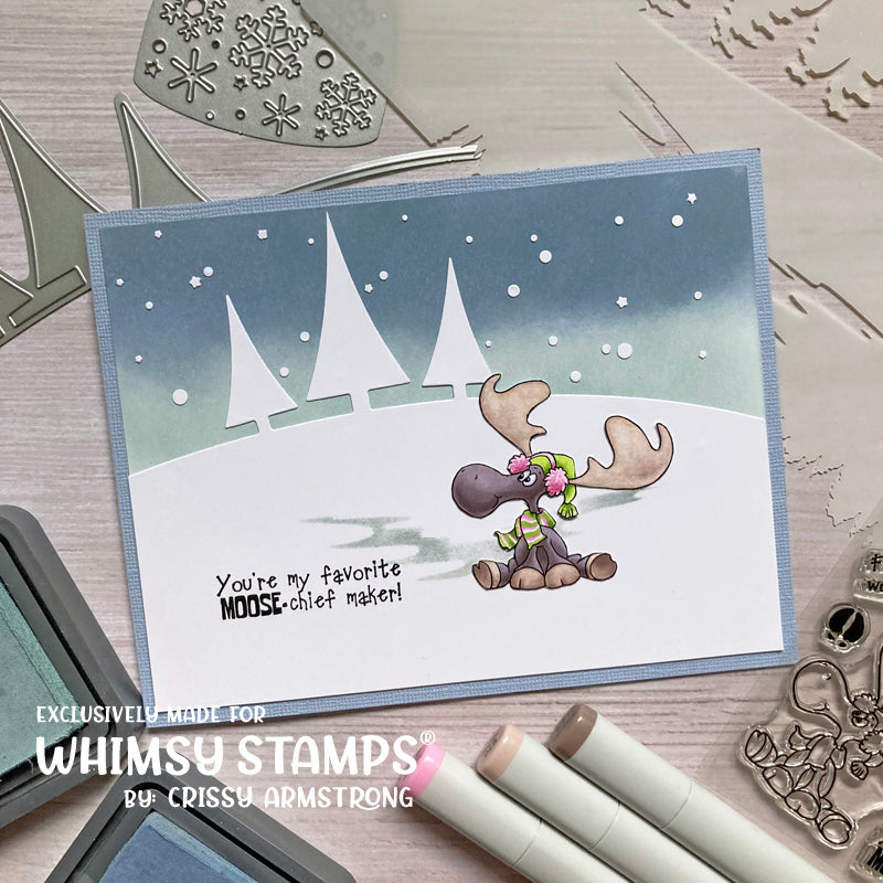 **NEW Moose't Wonderful Clear Stamps - Whimsy Stamps