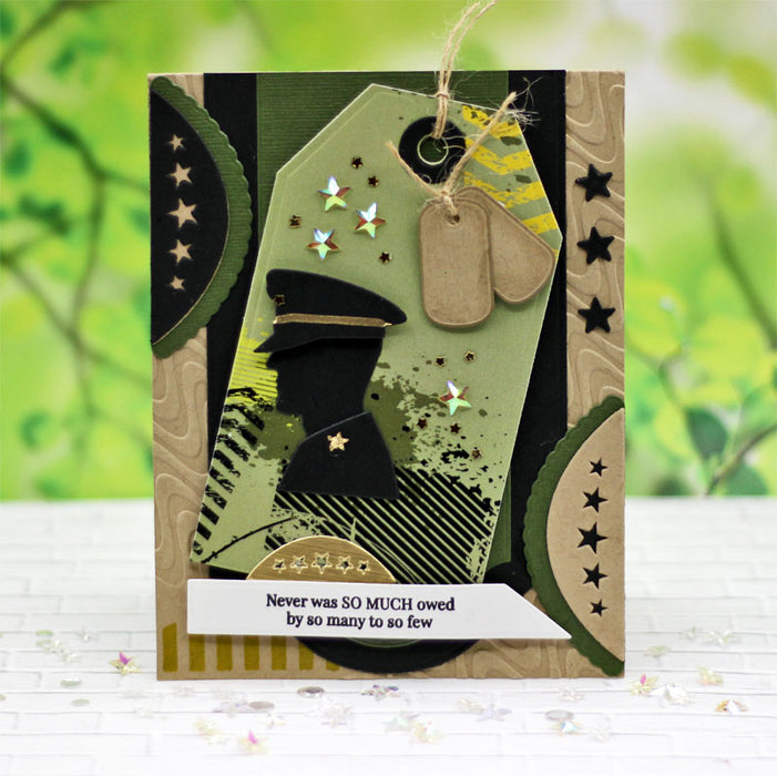 **NEW Military Bunting Die Set - Whimsy Stamps
