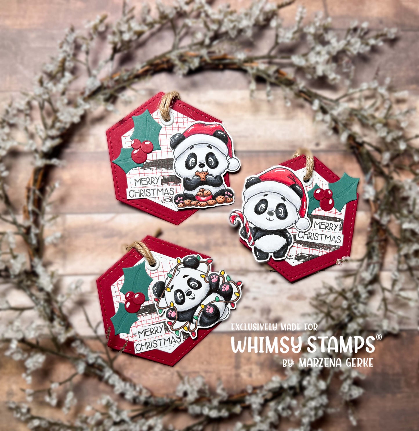 **NEW Panda Christmas Clear Stamps