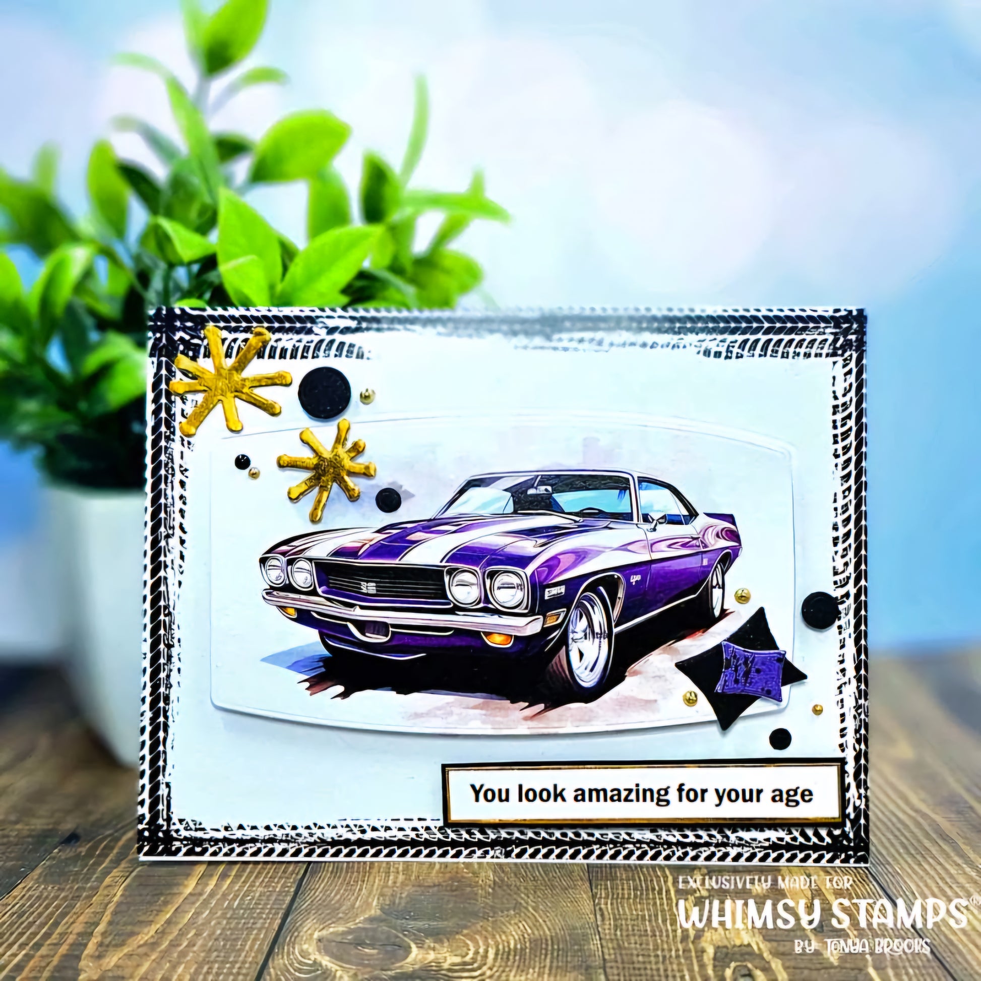 **NEW Quick Card Fronts - Classic Cars - Whimsy Stamps