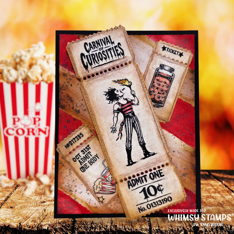 Creepy Carnival Midway Tickets Clear Stamps