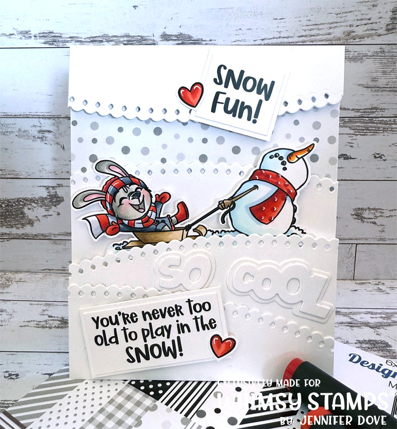 *NEW Winter Friends Snowman and Bunny Clear Stamps - Whimsy Stamps