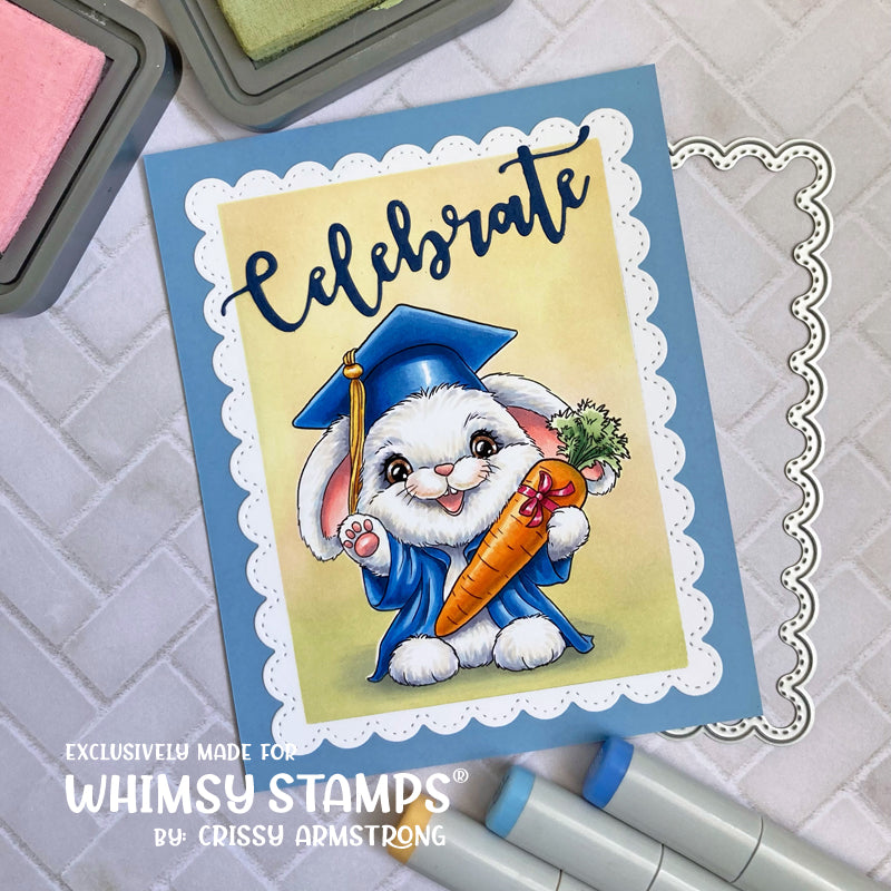 Graduation Bunny - Digital Stamp - Whimsy Stamps