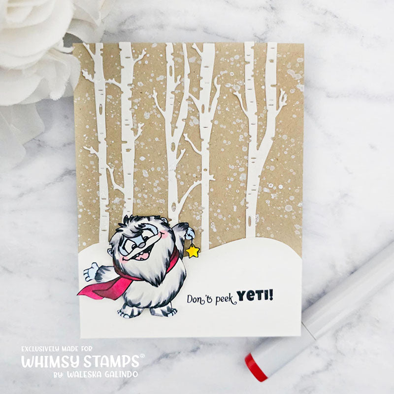 **NEW Don't Peek Yeti Clear Stamps