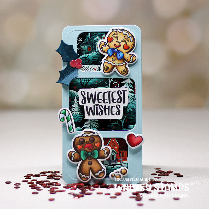 Sweet Gingerbread Couple Clear Stamps - Whimsy Stamps