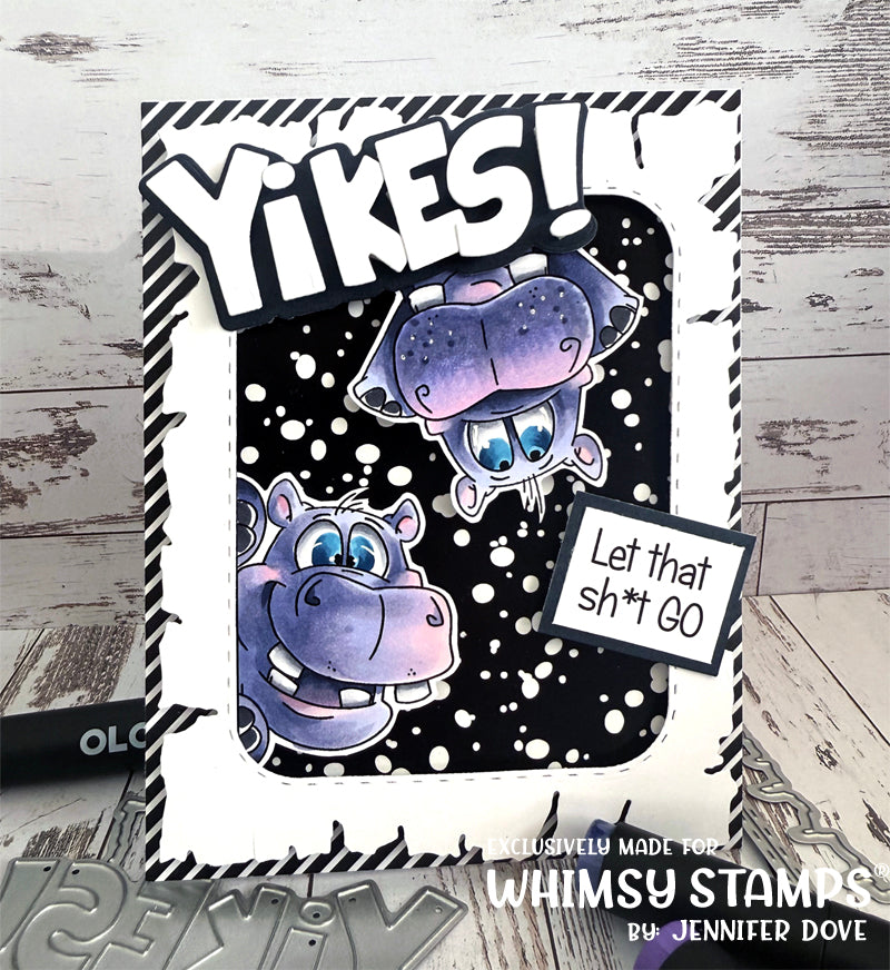 Happy Hippos Clear Stamps - Whimsy Stamps