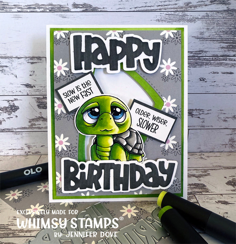 Older Wiser Slower Clear Stamps - Whimsy Stamps