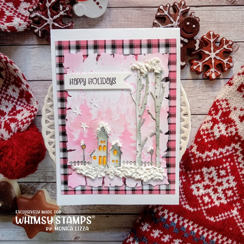 6x6 Paper Pack - Pink Plaids - Whimsy Stamps