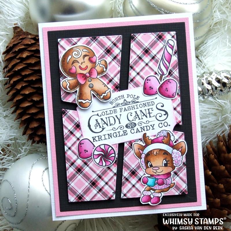 6x6 Paper Pack - Pink Plaids - Whimsy Stamps