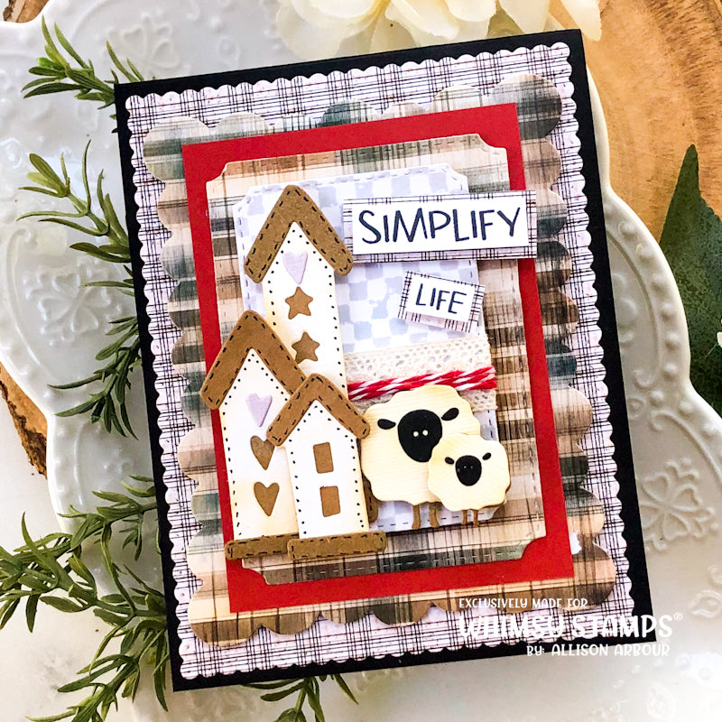 Primitive Sheep Die Set - Whimsy Stamps