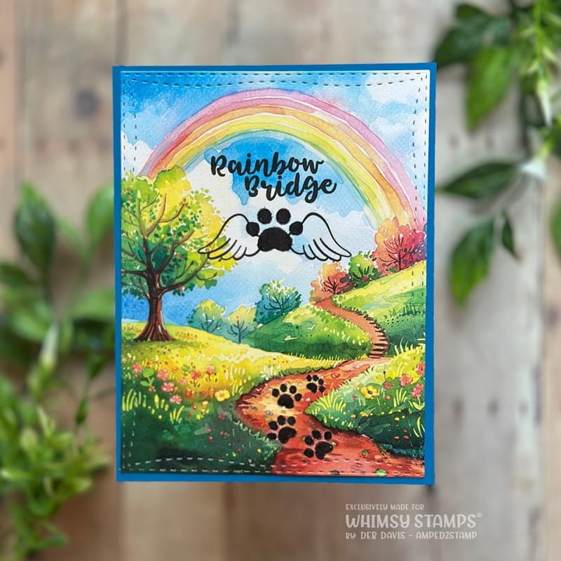 Rainbow Bridge Cat Rub-Ons - Whimsy Stamps
