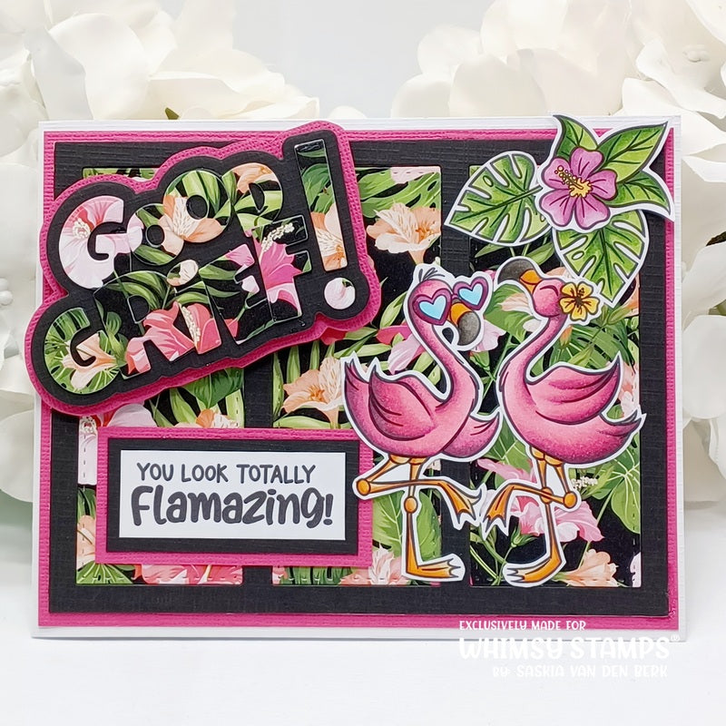 Flamingo Summer Clear Stamps - Whimsy Stamps