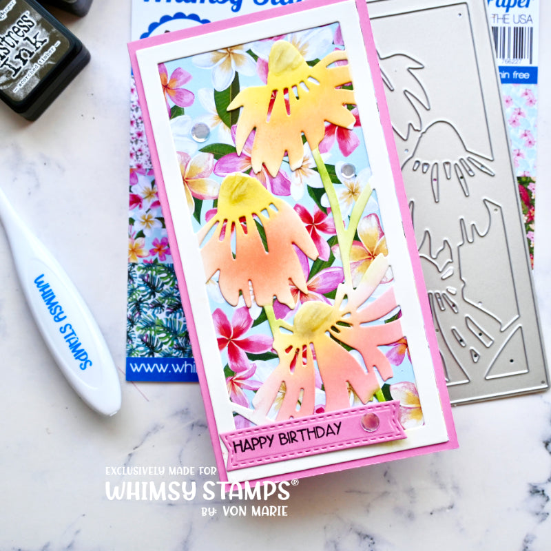 6x6 Paper Pack - Tropical Flowers - Whimsy Stamps