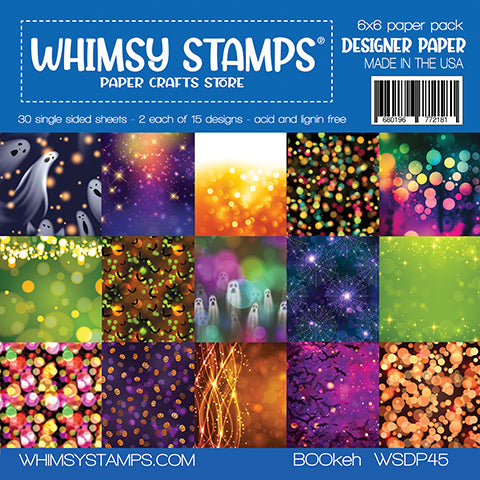 **NEW 6x6 Paper Pack - BOOkeh - Whimsy Stamps