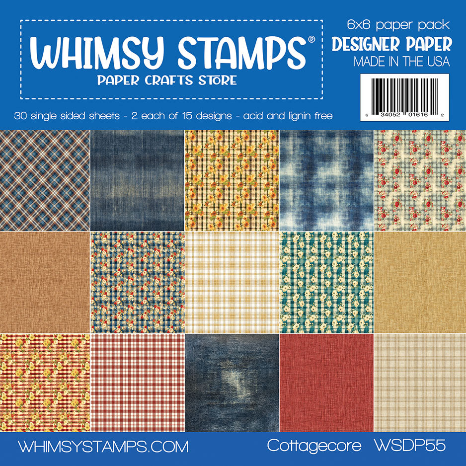 *NEW 6x6 Paper Pack - Cottagecore - Whimsy Stamps