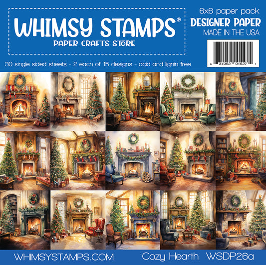 6x6 Paper Pack - Cozy Hearth - Whimsy Stamps