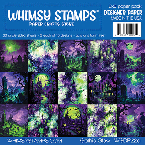 *NEW 6x6 Paper Pack - Gothic Glow - Whimsy Stamps