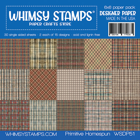 **NEW 6x6 Paper Pack - Primitive Homespun