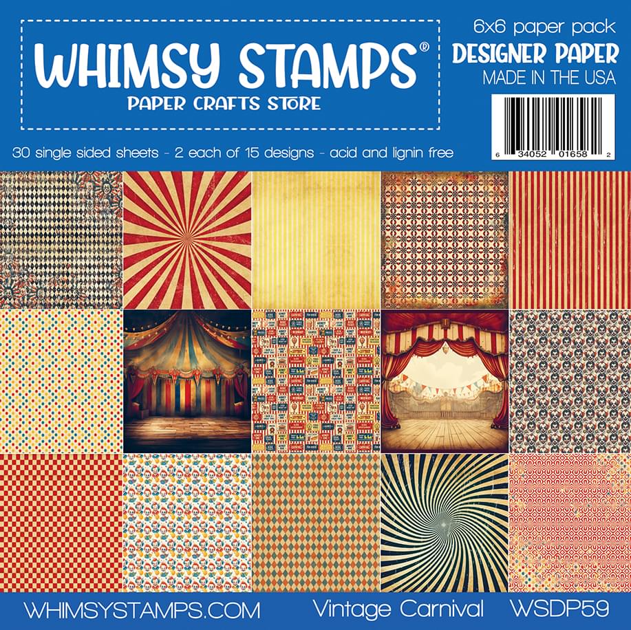 6x6 Paper Pack - Vintage Carnival - Whimsy Stamps